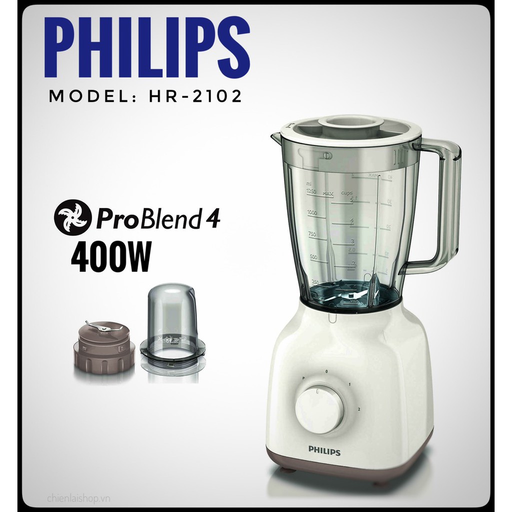 Máy xay sinh tố Philips HR2102 (400W 1,5L)
