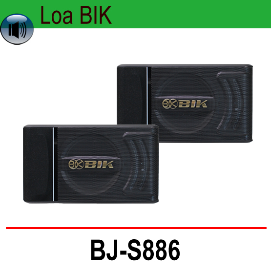 LOA BIK BJ-S886 , 150W , Bass 25 , màu đen