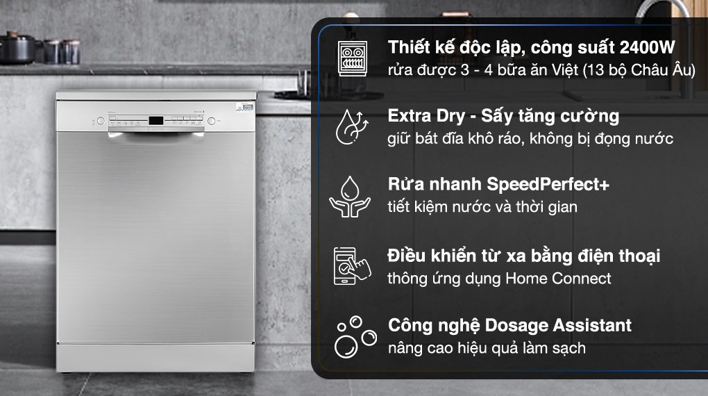 Máy rửa chén độc lập Bosch SMS2IVI61E 13 bộ