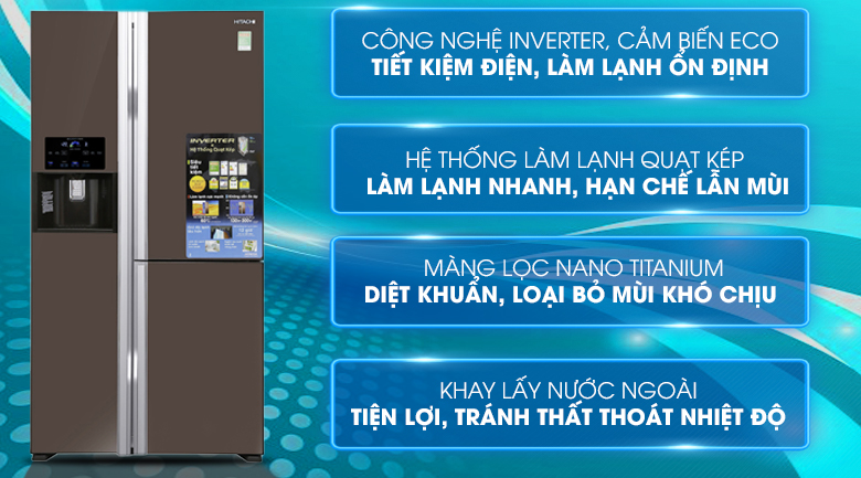 Tủ lạnh Hitachi Inverter 584 lít R-M700GPGV2X MBW