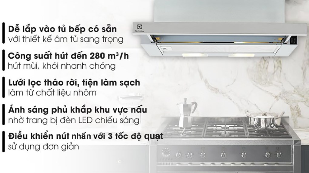 Máy hút mùi âm tủ Electrolux LFP216S